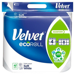 VELVET EcoRoll Biały papier toaletowy 4 rolki