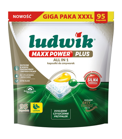 LUDWIK Maxx Power kapsułki do zmywarek 95 szt.