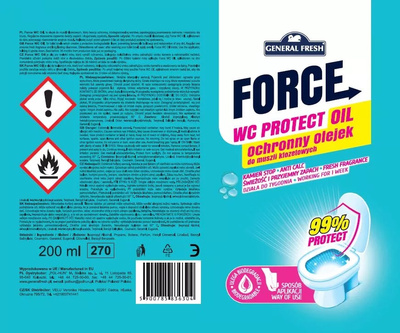 GENERAL FRESH FORCE Ochronny olejek do WC 200ml