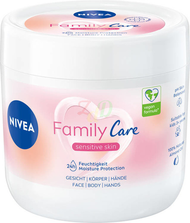 NIVEA Family Care lekki krem nawilżający do ciała, twarzy i dłoni 