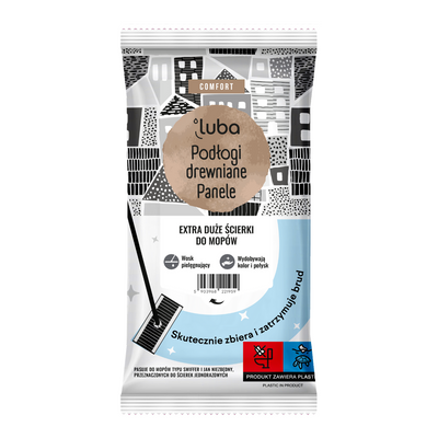LUBA duże ścierki do podłóg Drewnianych 12 szt.