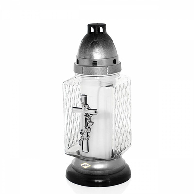 Znicz Polski L1060 Krzyż szklany 23 cm