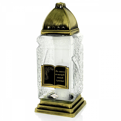 Znicz Polski ZKW8 Księga szklany 34 cm