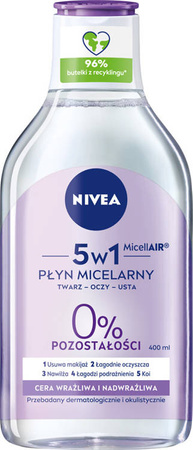 NIVEA płyn miceralny 5w1 do cery wrażliwej 400 ml