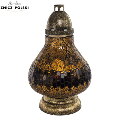Znicz Ilumini Witraż Karafa złoty 35 cm