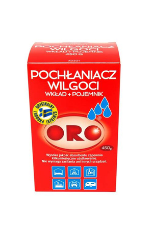 ORO Pochłaniacz Wilgoci pojemnik i zapas 450 g