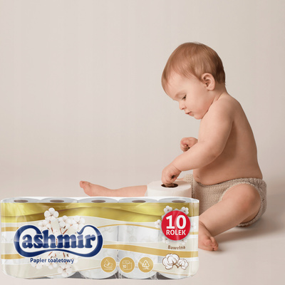 CASHMIR Bawełna papier toaletowy 10 rolek