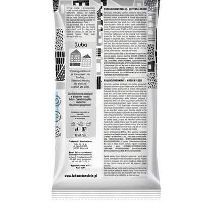 LUBA duże ścierki do podłóg Drewnianych 12 szt.