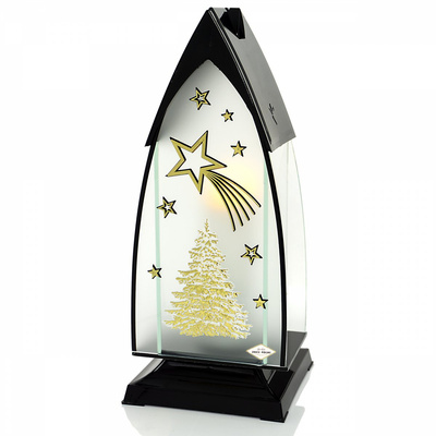 Znicz Boże Narodzenie Gotyk Satyna Choinka 37 cm