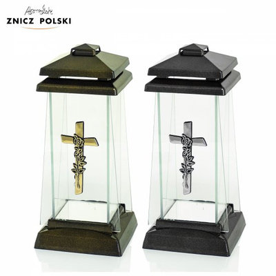 Znicz Kapliczka Trapez C Mini Krzyż 27 cm