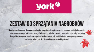 YORK zestaw do sprzątania nagrobków 10 elementów