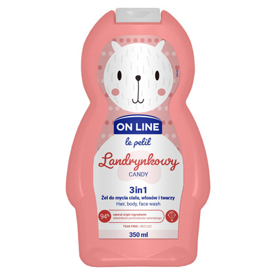 Żel do mycia ciała i włosów 3w1 landrynkowy 350 ml