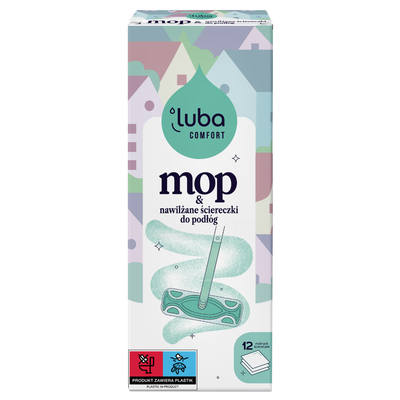 LUBA FLOOR MOP + nawilżane ścierki do podłóg