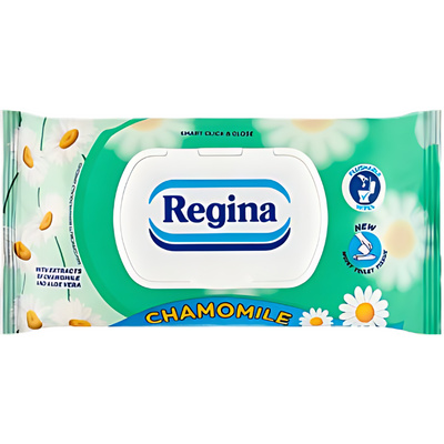REGINA Nawilżany Papier Toaletowy Camomile