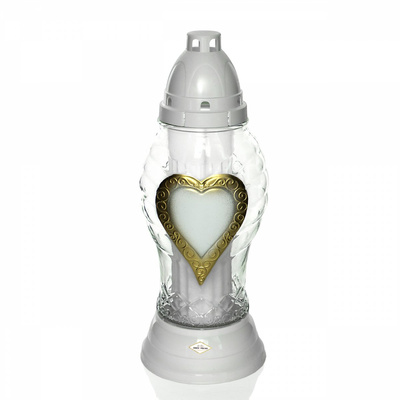 Znicz Polski Z343 serce szklany 28 cm