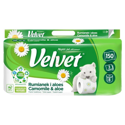 VELVET Rumianek i Aloes papier toaletowy 8 rolek