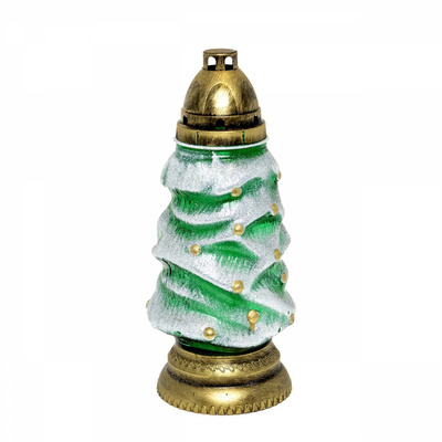 Znicz świąteczny Boże Narodzenie CHS zielony 28 cm