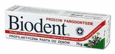 BIODENT 75G PRZECIW PARADONTOZIE PASTA DO ZĘBÓW
