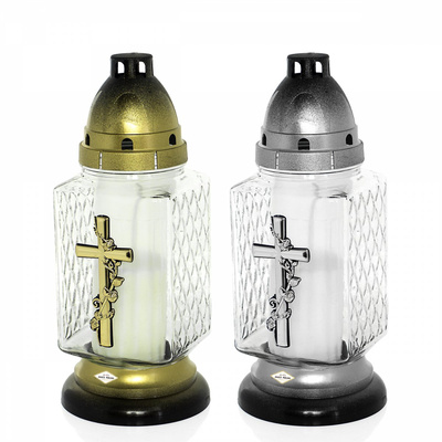 Znicz Polski L1060 Krzyż szklany 23 cm