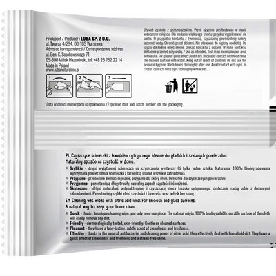 LUBA Czyszczące Ściereczki Kwasek Cytrynowy 24szt.