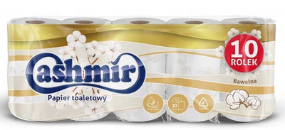 CASHMIR Bawełna papier toaletowy 10 rolek