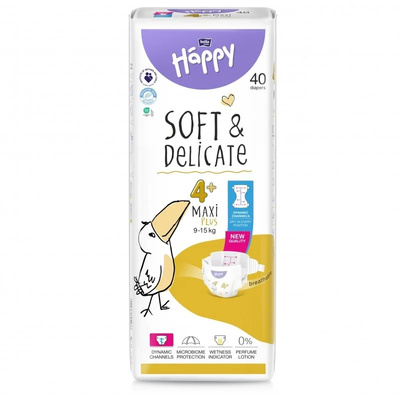 Pieluszki Bella Happy 4+ Maxi Plus 9-15 kg 40 szt.