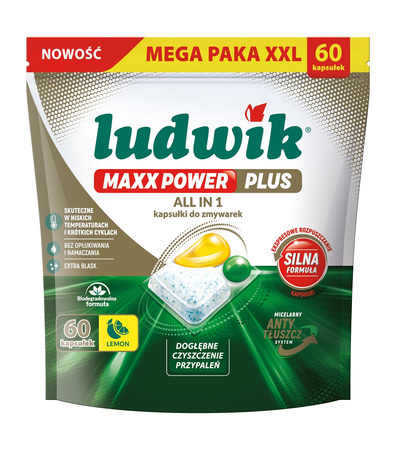 LUDWIK Maxx Power kapsułki do zmywarek 60 szt.