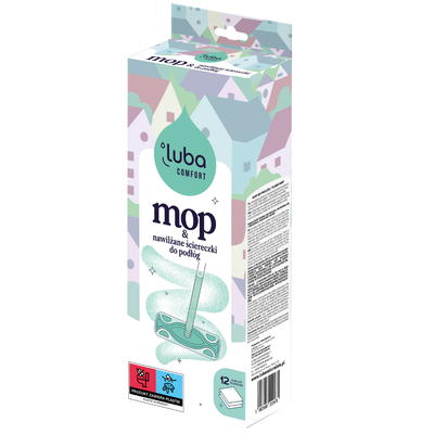 LUBA FLOOR MOP + nawilżane ścierki do podłóg