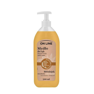 ON LINE Vegan mydło w płynie olejek konopny 500 ml