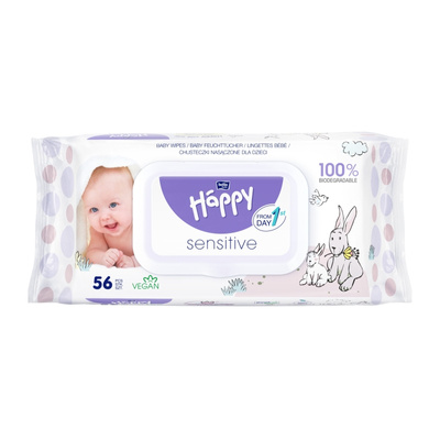 BELLA HAPPY Sensitive chusteczki nasączone 56 szt.