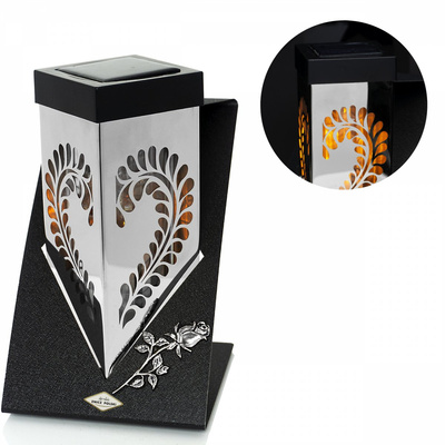 Znicz Polski Solarny Anielski Płomień Róża 23 cm