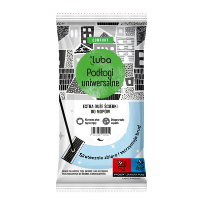 LUBA duże ścierki do podłóg Uniwersalne 12 szt.