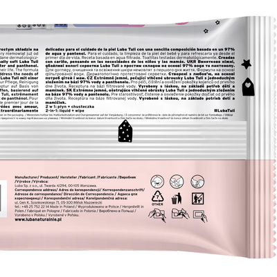LUBA Chusteczki Nawilżane Tuli 97% Woda i Pantenol