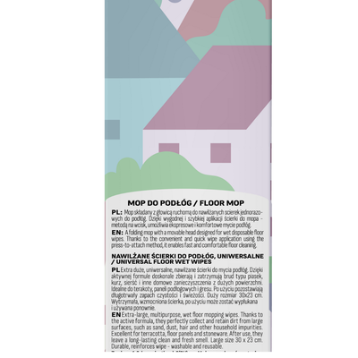 LUBA FLOOR MOP + nawilżane ścierki do podłóg