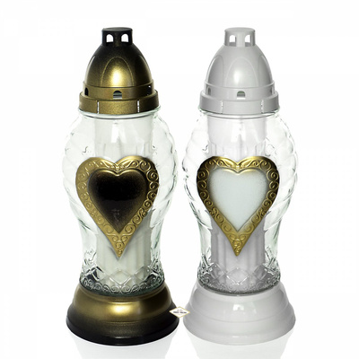 Znicz Polski Z343 serce szklany 28 cm