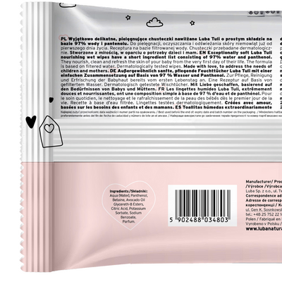 LUBA Chusteczki Nawilżane Tuli 97% Woda i Pantenol
