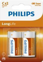 PHILIPS LONGLIFE C (R14) 1.5V baterie 2 szt.