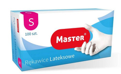 MASTER rękawice lateksowe pudrowane "S" 100 szt.