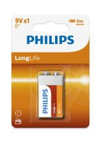 PHILIPS LONGLIFE 6F22 9V bateria 1 szt.
