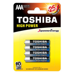 Bateria Toshiba alkaliczna High Power AAA LR03 4szt.