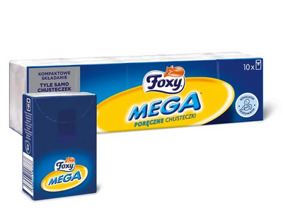 Foxy Mega Kompaktowe chusteczki do nosa 10x9 szt.