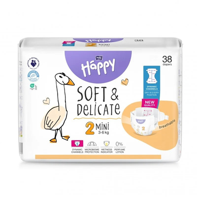 Pieluszki Bella Happy 2 Mini 3-6kg 38 szt.