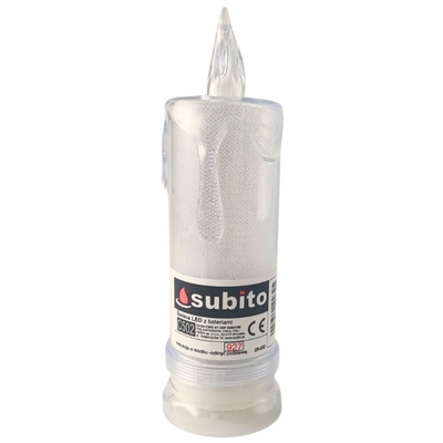 SUBITO Świeca brokatowa LED C502 H180 18 cm