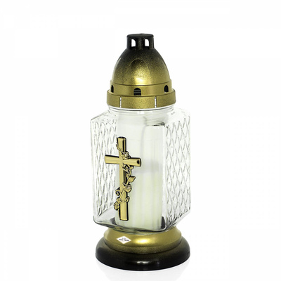 Znicz Polski L1060 Krzyż szklany 23 cm