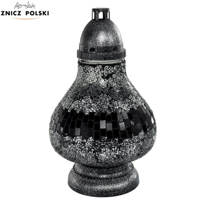 Znicz Ilumini Witraż Karafa Srebrny 35 cm