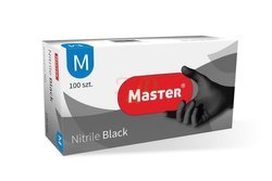 MASTER rękawice nitrylowe bezpudrowe BLACK "M"